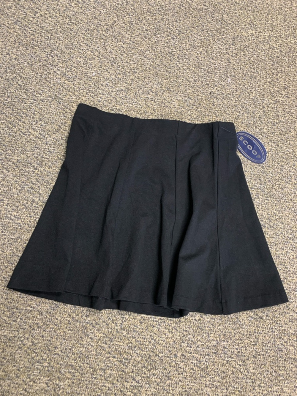 Black Skater Skirt with Pleats